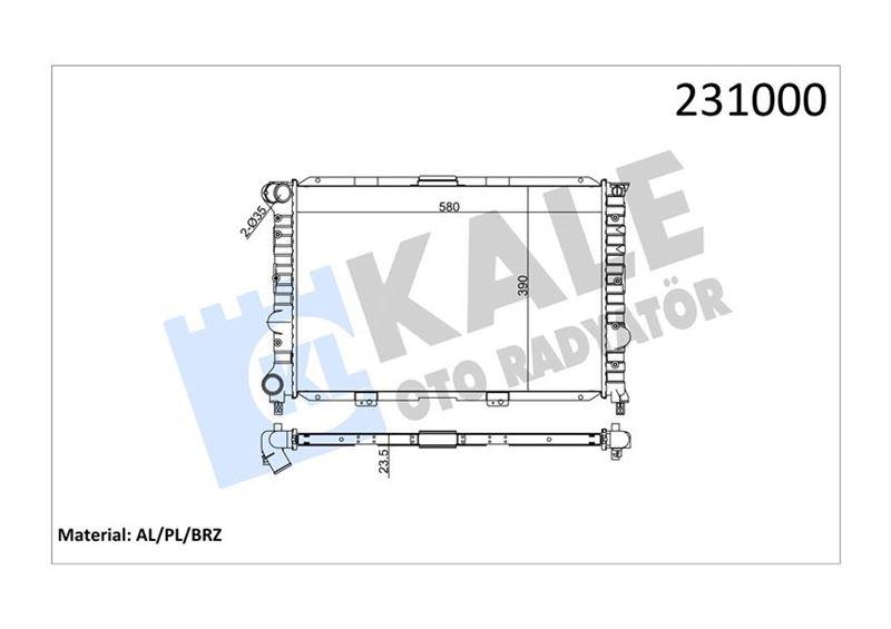 RADYATÖR KLİMALI ALFA 156 1.6 T.S 1.8 T.S 2.0 2.5 - KALE - OEM 60663071