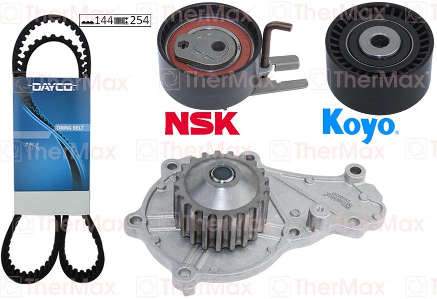 EKSANTRİK GERGİ KİTİ + DEVİRDAİM (144 DİŞ EURO4) P206-P307-C1-C2-C3-BIPPER -NEMO-XSARA 1.4 HDİ FIESTA FUSION 02>08 1.4 TDCI (2S6Q8A615AB-2S6Q8591BA) - THERMAX - OEM 2S6Q8B596AB