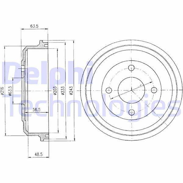 KAMPANA FORD MONDEO 93> (DIŞ ÇAP: 243mm) - DELPHI - OEM 93BB1126AB