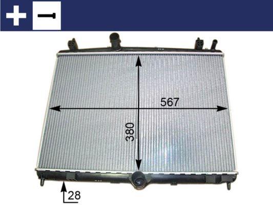 RADYATÖR C5 09>P508 10>1.6HDI (EP6CDT) (MEK+OTOM+AC+KLİMASIZ) (555x394x24) - MAHLE - OEM 1330.W5