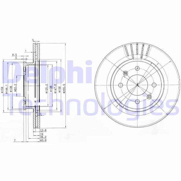 ÖN FREN DİSKİ (HAVA KANALLI) HYUNDAI GETZ 1.3L G4EA 03-05 / 1.4L G4EE 06-10 / 1.6L G4ED 03-09 / 1.5L D3EA D4FA CRDi 03-09 (256 çap x 4 bijon) - 14 Jant için - Takım disk fiyatıdır - DELPHI - OEM 517121C050