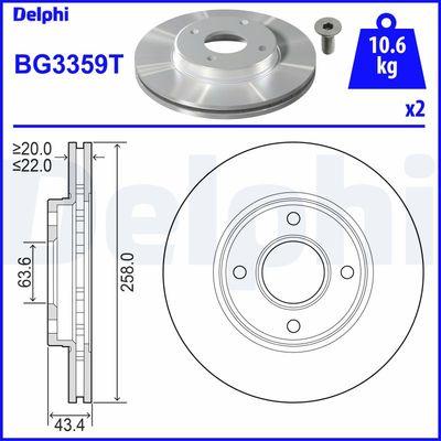 ÖN FREN AYNASI FOCUS (98-04)FIESTA 1.4TDCİ 96>FUSION 02>KA 03>MAZDA 2 03>(258x22x4DLxHAVALI)(8213017 - DELPHI - OEM 98AB1125BD