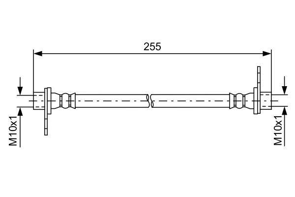 FREN HORTUMU. İÇ. ARKA. 255.00 MM — BOSCH 1987481586 - BOSCH