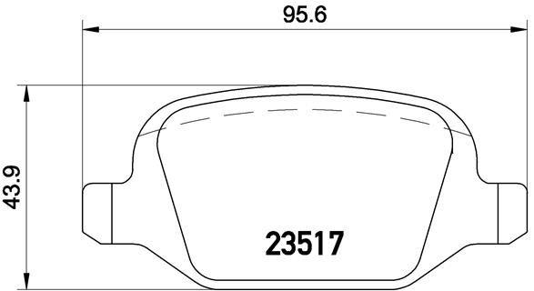 ARKA FREN BALATASI FIAT LINEA 09> ALFA 147 01 - BREMBO - OEM 77362276