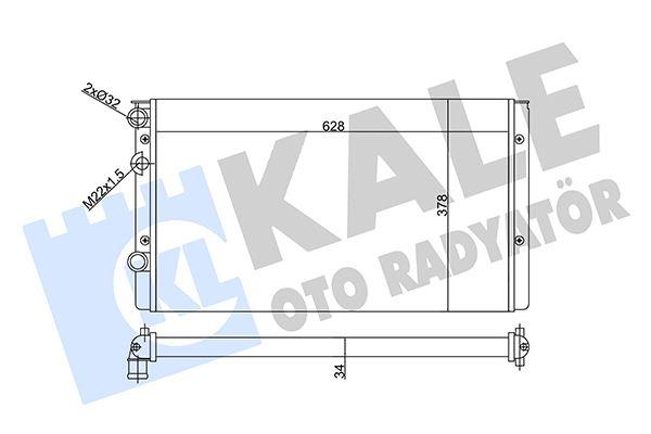 SU RADYATORU VW AROSA / CORDOBA / IBIZA II / INCA - VW CADDY II / GOLF III / LUPO / PASSAT / POLO / POLO CLASSIC (AL/PL/BRZ) - KALE RADYATOR - OEM 6N0121253M