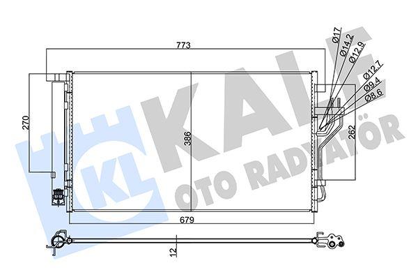 KLİMA RADYATÖRÜ (KONDENSER) HYUNDAI İX35 1,6L G4FD 11-15 / KIA SPORTAGE 1,6L 10-15 - KALE - OEM 976062Y500