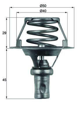 TERMOSTAT (91C) R19-CLIO-EXP 1.4 E6J-E7J - MAHLE - OEM 7700742617