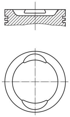 PİSTON+SEGMAN (0.40) (71.20MM) FIAT PALIO 1.2 8V (87-835906-12) - MAHLE - OEM 71715335
