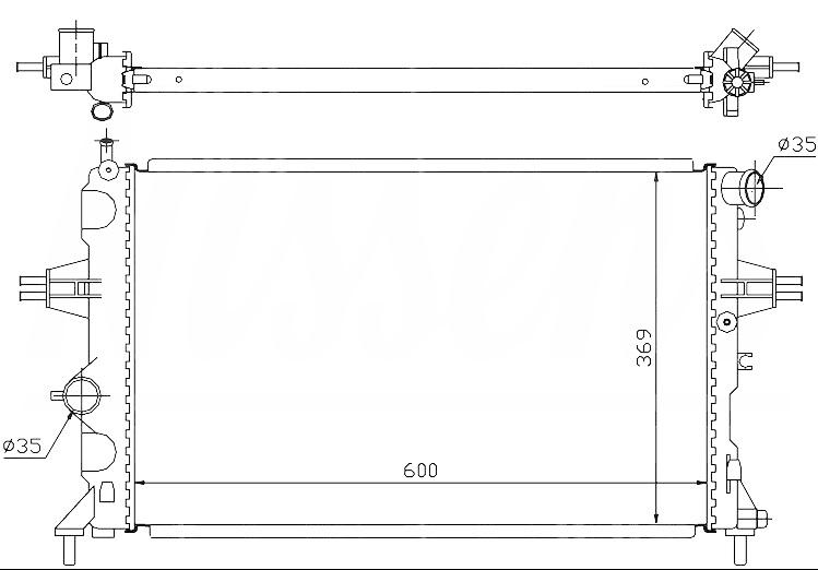 RADYATOR BRAZİNG MT(600X368X32)ASTRA G 2.0İ 98+ 63006A - ORIS - OEM 1300208