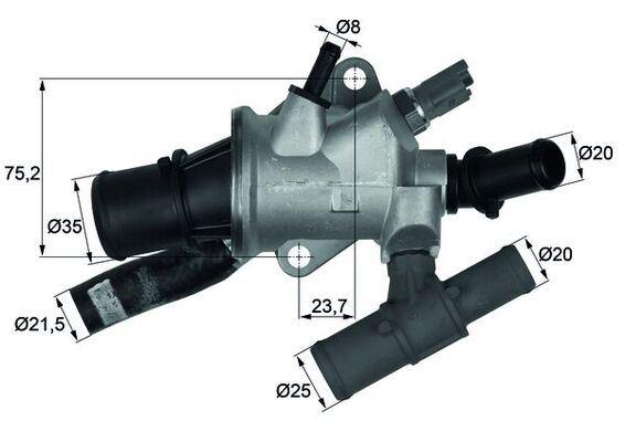 TERMOSTAT (KOMPLE) FIAT PUNTO (188_) 88C - MAHLE - OEM 46758946