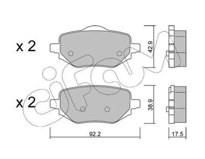 ARKA FREN BALATASI (OTOMATİK EL FRENİ) CORSA F-C4-208-2008-DS3 - CIFAM - OEM 1643574280