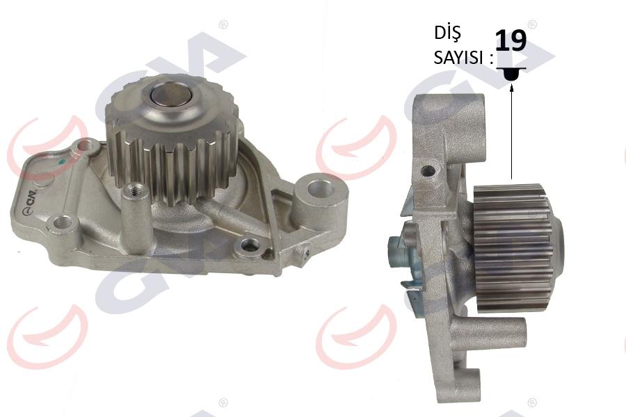 DEVİRDAİM SU POMPASI HONDA CIVIC 1.3L D13B 87-89 / 1.5L D15B KARBÜRATÖRLÜ 88-95 / 1.6L D16 SI ENJEKS İYONLU 92-95 / 1.6L D16 EURO 96-97 - GVA - OEM 19200P01003