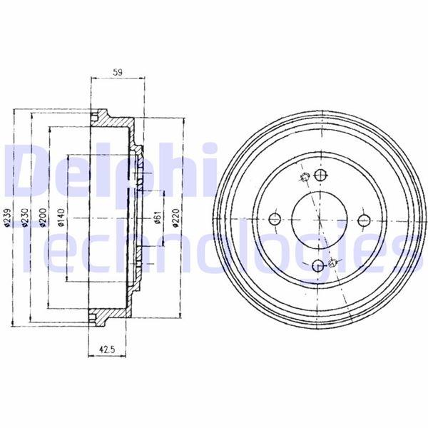 FREN KAMPANASI ARKA HONDA CİVİC 01/92>11/01 - DELPHI
