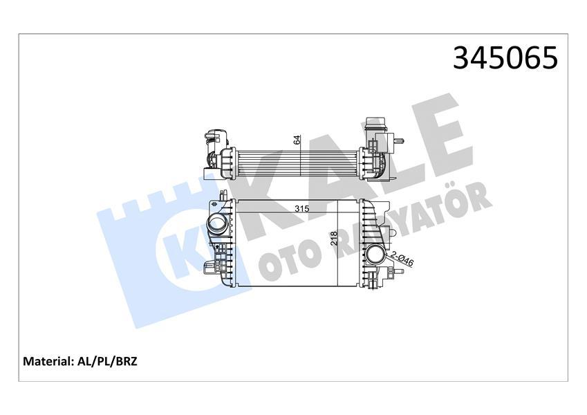 TURBO RADYATORU HAL MERIVA B - VALEO - OEM 1302143