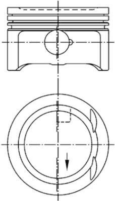 PISTON + SEGMAN STD. 90,91mm MERCEDES M111 W202 C208 W210 R170 - KOLBEN - OEM A1110302818