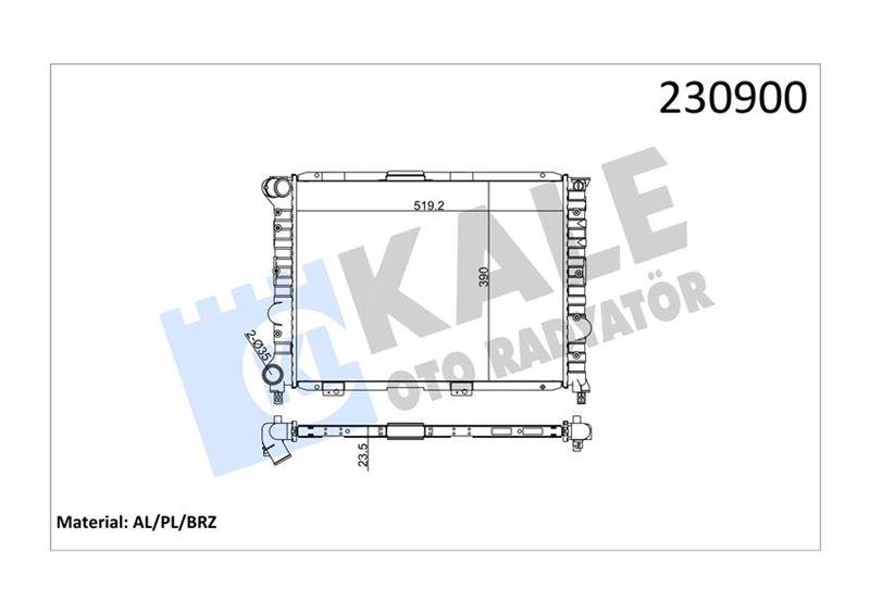 RADYATOR 156 1.6 1.8 2.0 16V TS (97 06) (NAC) (MT) 1 SIRA CU+PL - KALE - OEM 60651919