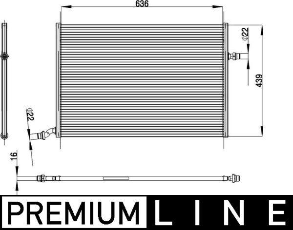 ILAVE SU RADYATORU MERCEDES C-CLASS W205 C205 S205 A205 - MAHLE - OEM A0995001903