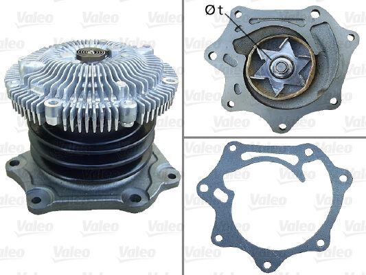 DEVIRDAIM SU POMPASI FAN TERMİKLİ NISSAN PICK UP 2.7L TD27 TD27T D22 97-01 - TERRANO 2.7L TD27T R20 dizel turbo 96-> - VALEO - OEM 210100F002