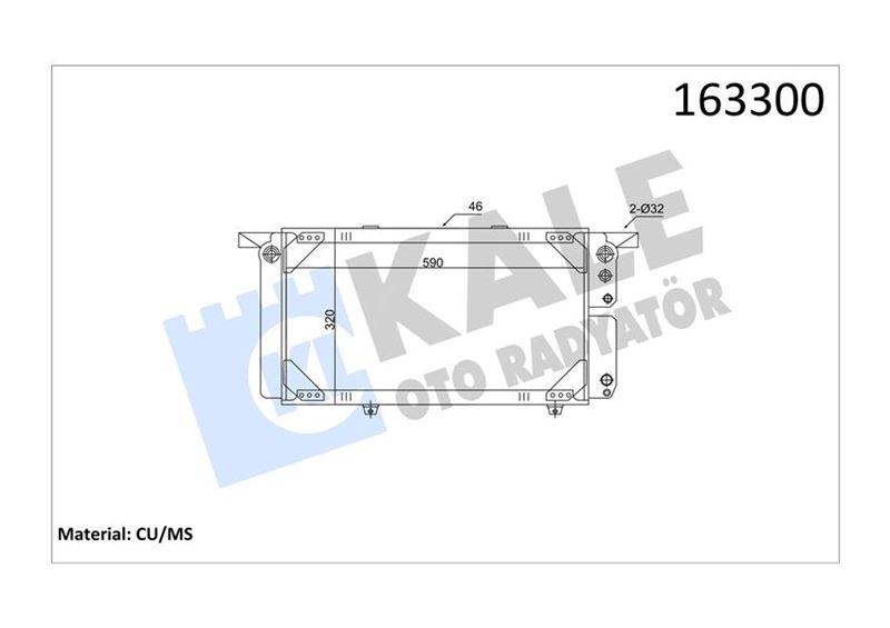 RADYATOR 80 DIESEL 3 SIRA PS - KALE - OEM 500033300