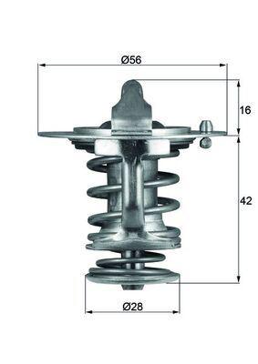 TERMOSTAT (76 °C - CONTALI) MITSUBISHI CANTER 2,8L 4M40 FB511 96-01 / PAJERO 2,8L 4M40 TD V46W 94-99 - MAHLE - OEM ME191593
