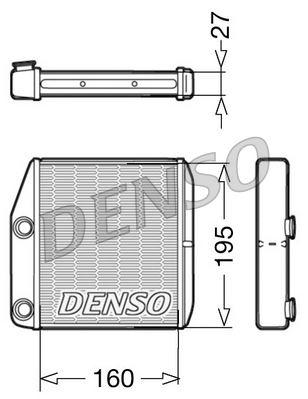 KALORİFER RADYATÖRÜ CORSA D 06> CORSA E 14> ADAM 14> MITO-DOBLO III-LINEA-FIORINO-PRATICO- GRANDE PUNTO 1.2-1.3-1.4 (BORUSUZ TİP) - DENSO - OEM 39033120