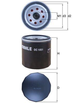 YAĞ FİLTRESİ FORD FOCUS/MONDEO/FIESTA/MAZDA/ESCORT-1.25-1.4-1.6 BENZİN - MAHLE - OEM EM5G