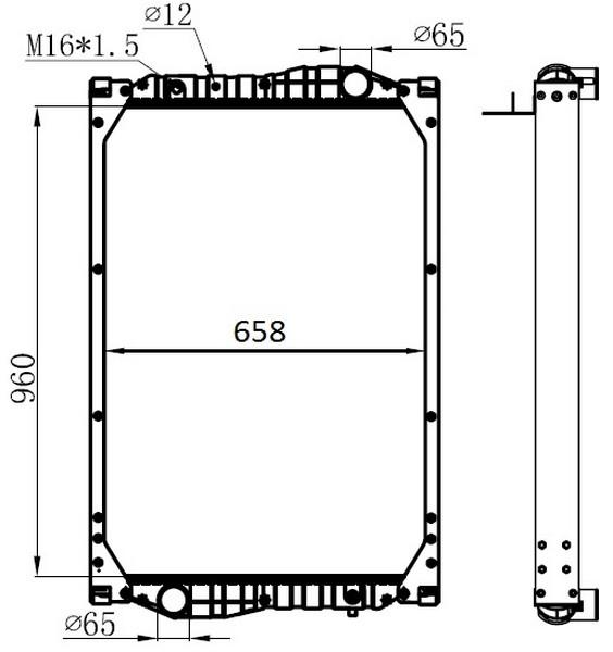 RADYATOR TRUCK BRAZİNG MT(960X658X48)KASSBOHRER C457 TRUCK - ORIS