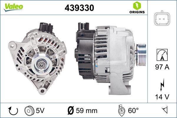 ALTERNATÖR 97A P106-P306 (TÜM MOD)-PARTNER-BERLINGO 1.4-1.6-SAXO - VALEO - OEM 5705.6W