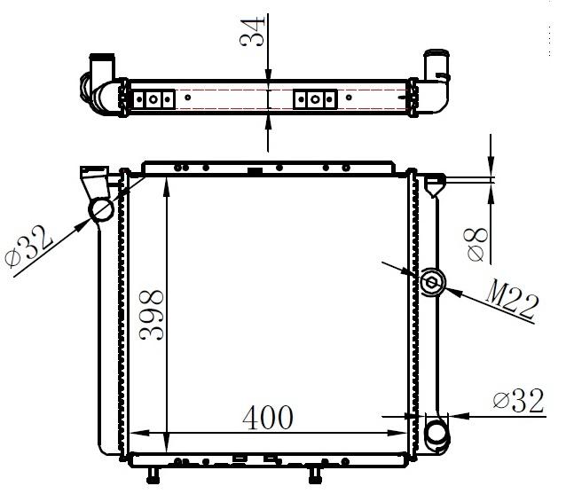 RADYATOR EXP R9 R11 (360x370x18) (ALUMINYUM) - ORIS - OEM 7700765602
