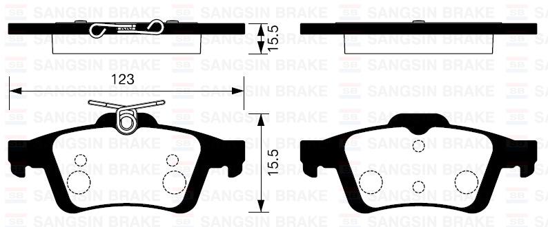 ARKA BALATA FOCUS II CMAX 03> CONNECT 02> LAGUNA III 07> OPEL VECTRA C 02> SIGNUM 03> CITROEN C5 08> PEUGEOT P508 10>18 - SANGSIN - OEM 3M512M008AC