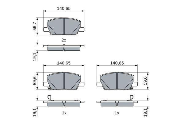 ÖN FREN BALATASI OPEL MOKKA 13> CHEVROLET TRAX 13> (300 mm) - BOSCH - OEM 42566753