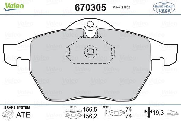 ÖN BALATA VECTRA B.2.0ı.2.5ı V6 (96/7.03) SAAB 900 II (93/2.98) 9.3 9.5 (98-03) - VALEO - OEM 1605036