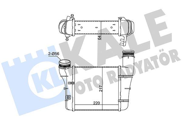 İNTERCOOLER A4 1.9TDI 04=>-2.0 TDI 00=> -A6 1.9 TDI 01=>04 - KALE - OEM 8E0145805F