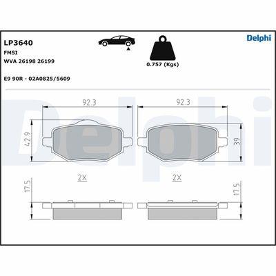 FREN BALATASI ARKA (OTOMATİK EL FRENİ) CORSA F-C4-208-2008-DS3 - DELPHI - OEM 1643574280