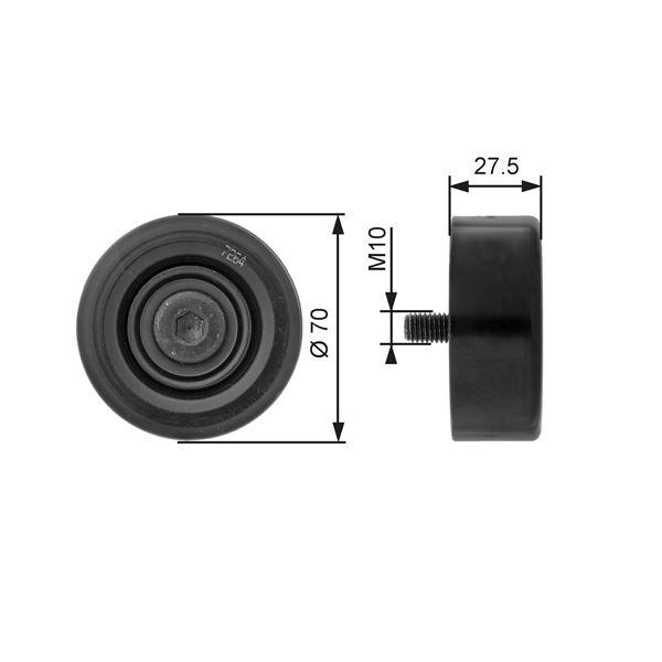 ALTERNATÖR GERGİ RULMANI ACCENT (02-05)ELANTRA (01-06)SANTA FE (10-12)TUCSON (06-10)CARENS 02>1.5CRD - GATES - OEM 2528727000