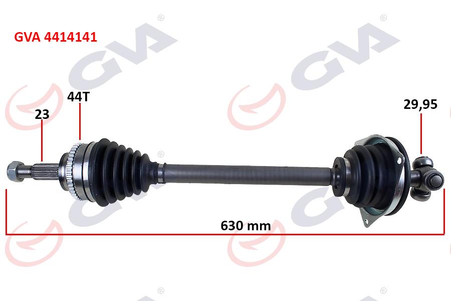KOMPLE AKS SOL CLIO 2-KANGOO 2 1.5 DCI 02> ABS`Lİ (630mm) (44DİŞ) Kalın Freze - GVA - OEM 8200236109
