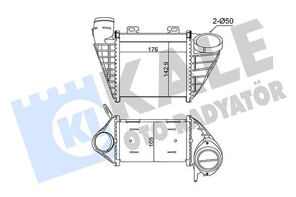 İNTERCOOLER VOLKSWAGEN GOLF III-GOLF IV-VENTO 1.9 TDI 93=>97 - KALE - OEM 1H0145805A