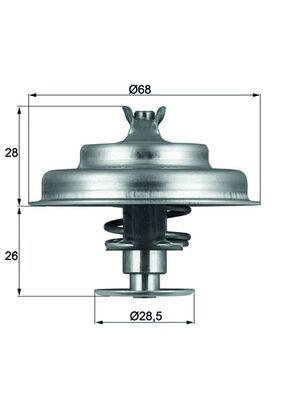 TERMOSTAT 80C P205 1.7D-P305 1.9D-P505 2.3D-2.5D-C15 1.8 D - MAHLE - OEM 1338.20
