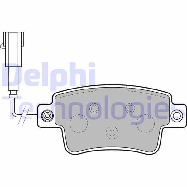 FREN BALATASI ARKA FIAT PUNTO. PUNTO EVO 1.4TURBO. 1.6 09/10> - DELPHI - OEM 77365464