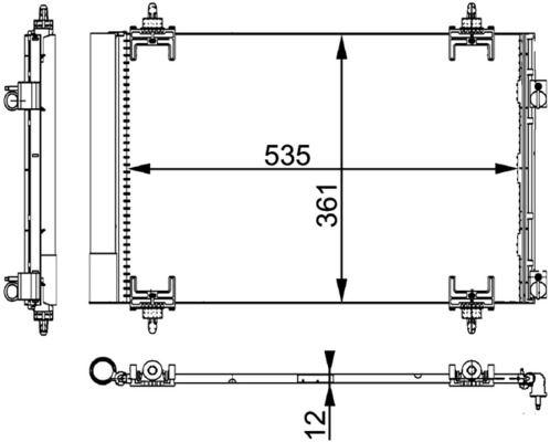 A/C-Kondensator PEUGEOT 307 / CITROEN C4 — MAHLE AC667000P - MAHLE