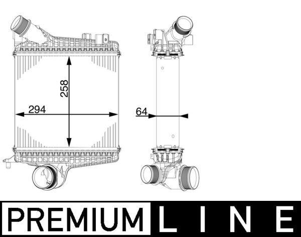 Ladeluftkühler AUDI Q7 — MAHLE CI221000P - MAHLE