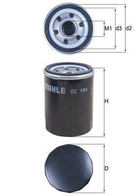 YAĞ FİLTRESİ PALIO 1.2 (97-02) KIA SPORTAGE 2.0-2.0İ 16V (99-03) - MAHLE - OEM 3891893