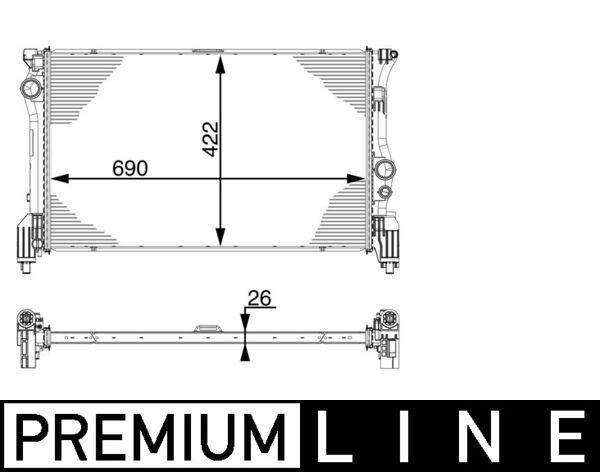 MOTOR SU RADYATORU MERCEDES VITO W447 - MAHLE - OEM A4475010001