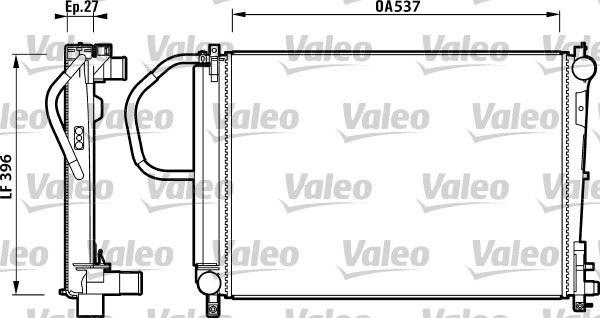 RADYATÖR CHRYSLER VOYAGER IV 2.5 CRD-2.8 CRD (00-08) (537x397x27) (MEK.) - VALEO - OEM 05072260AA