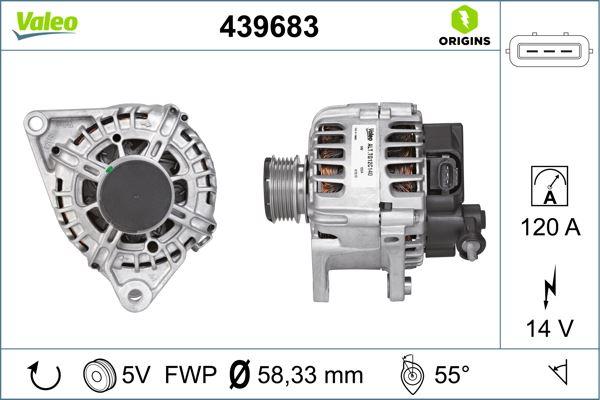 ALTERNATÖR 14V 120Ah HYUNDAI İ30-KIA CEED-VENGA 1.6 CRDİ 08=> (1.6L-U) - VALEO - OEM 373002A600