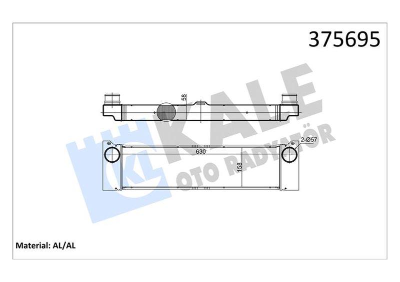 TURBOSARJ RADYATORU MERCEDES VITO W639 03> — KALE 375695 - KALE - OEM A6395010801