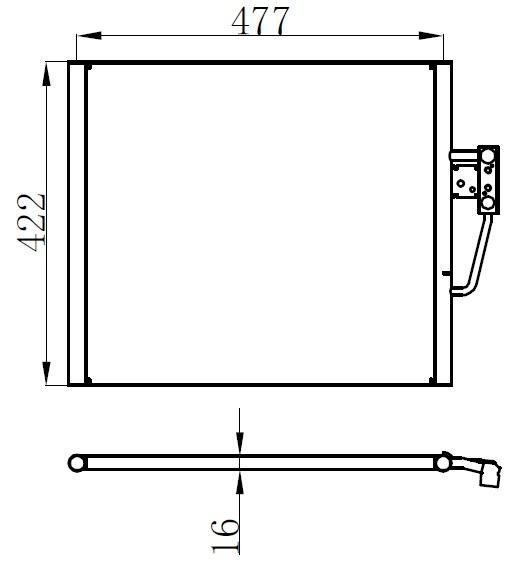 KLİMA KONDENSERİ BMW 5SERİSİ E39 (97-04) (500X416X16) (OTO.-MEK.) - ORIS - OEM 64538378438