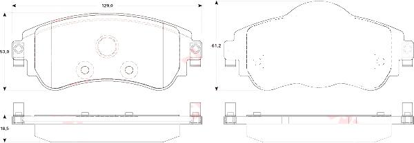 ÖN FREN BALATASI CITROEN C4 (B7) 1.4 VTI (09=> C4 1.6 HDI (11/2009=> DS4 1.6 HDI 1.(4.2011=> - SANGSIN - OEM 4254.A9
