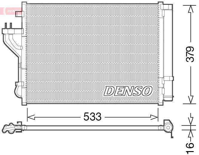 CONDENSER. AİR CONDİTİONİNG HYUNDAI İX35 (09-) - DENSO - OEM 976062Y000
