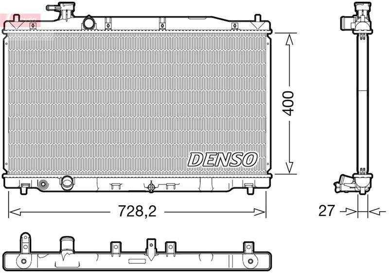 RADİATOR. ENGİNE COOLİNG HONDA CR-V III (06-) - DENSO - OEM 19010RZPG01